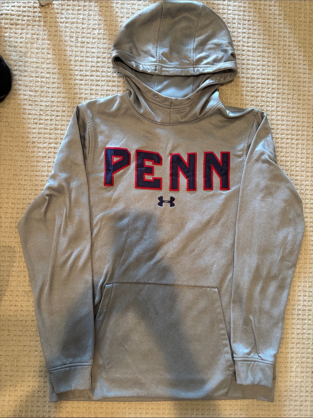 Under Armour Men’s Gray Hoodie with Red PENN Applique